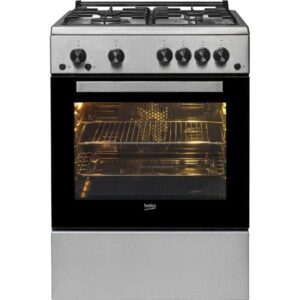 Aragaz pe Gaz Beko FSHT62111GX, Rotisor, Grill, 4 arzatoare