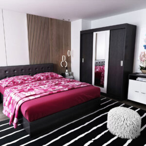 Set Mobila Dormitor Bingo F Tapitat Wenge