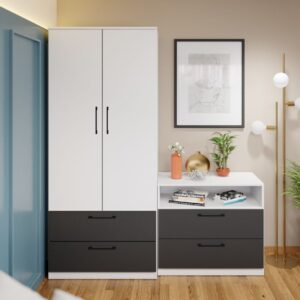 Dulap Benjamin Gri / Alb – C83/01