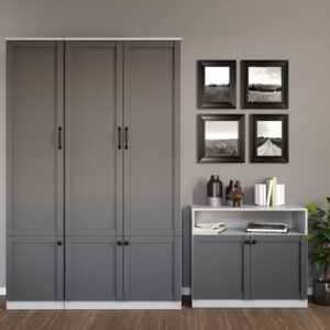 Dulap Grafit Gri/Alb – C124/01