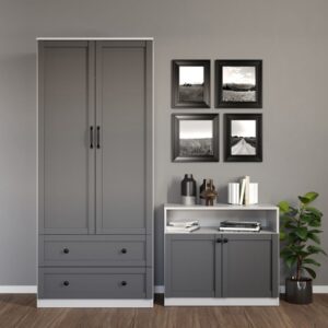 Dulap Grafit Gri/Alb – C83/02