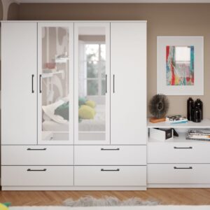 Dulap Snow Alb – C164/04 cu oglinda