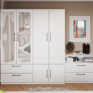 Dulap Snow Alb – C164/05 cu oglinda