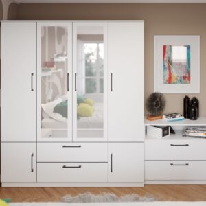 Dulap Snow Alb – C165/02 cu oglinda