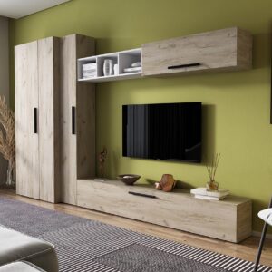 Living Pati 079 – Mobila Sufragerie Stejar + Alb