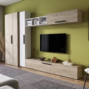 Living Pati 080 – Mobila Sufragerie Stejar + Alb