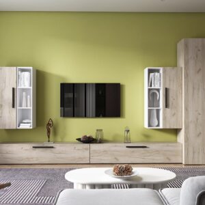 Living Pati 088 – Mobila Sufragerie Stejar + Alb