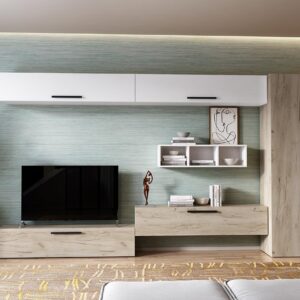 Living Pati 104 – Mobila Sufragerie Stejar + Alb