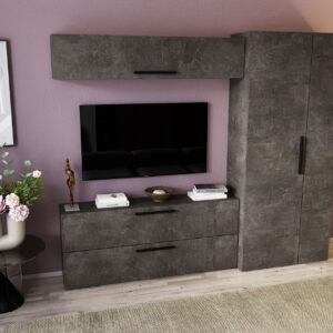 Living Pati 111 – Mobila Sufragerie Gri Beton