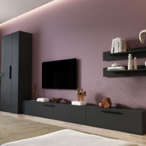 Living Pati 120 – Mobila Sufragerie Gri Antracit