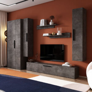 Living Pati 129 – Mobila Sufragerie Gri Beton