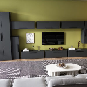 Living Pati 138 – Mobila Sufragerie Gri Antracit