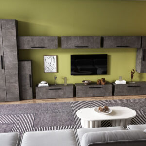 Living Pati 139 – Mobila Sufragerie Gri Beton