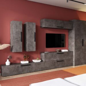 Living Pati 148 – Mobila Sufragerie Gri Beton