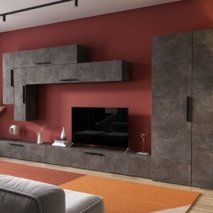 Living Pati 152 – Mobila Sufragerie Gri Beton