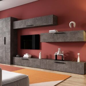 Living Pati 160 – Mobila Sufragerie Gri Beton