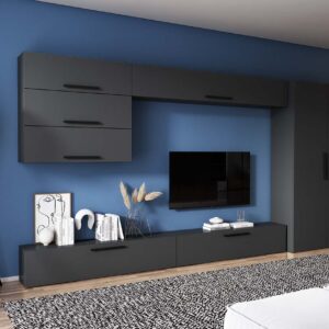 Living Pati 166 – Mobila Sufragerie Gri Antracit