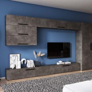 Living Pati 168 – Mobila Sufragerie Gri Beton