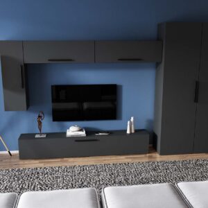 Living Pati 174 – Mobila Sufragerie Gri Antracit