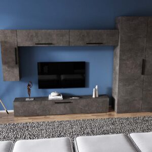 Living Pati 176 – Mobila Sufragerie Gri Beton