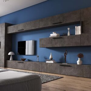 Living Pati 180 – Mobila Sufragerie Gri Beton