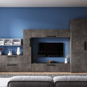 Living Pati 184 – Mobila Sufragerie Gri Beton