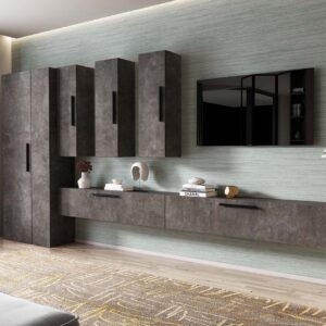 Living Pati 192 – Mobila Sufragerie Gri Beton