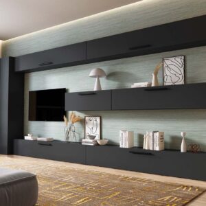 Living Pati 196 – Mobila Sufragerie Gri Antracit