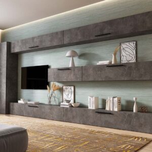 Living Pati 198 – Mobila Sufragerie Gri Beton