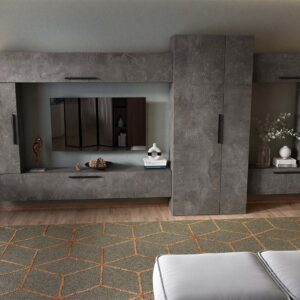 Living Pati 212 – Mobila Sufragerie Gri Beton