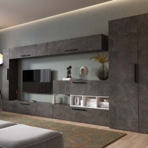 Living Pati 216 – Mobila Sufragerie Gri Beton