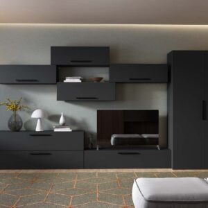 Living Pati 218 – Mobila Sufragerie Gri Antracit