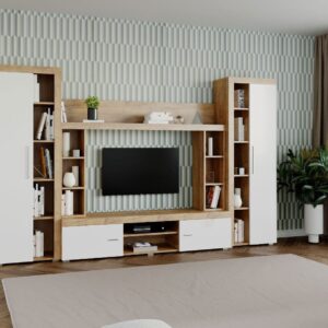 Mobila sufragerie – Living Milan C3 Stejar