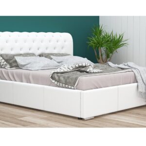 Pat tapitat 2 persoane Melody Fix Pure White