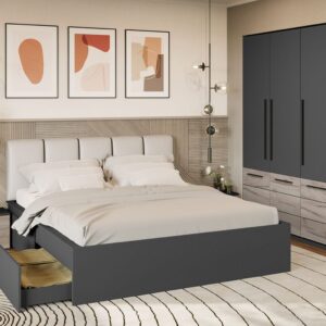 Set Mobila Dormitor Gri Noce C10