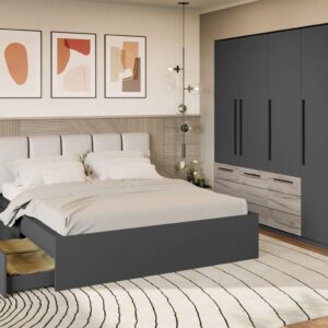 Set Mobila Dormitor Gri Noce C11