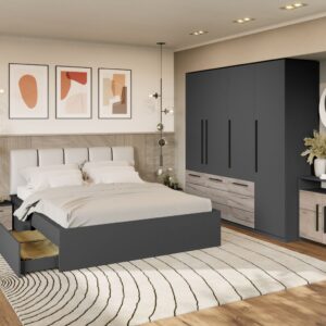 Set Mobila Dormitor Gri Noce C5