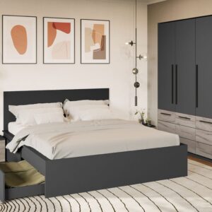 Set Mobila Dormitor Gri Noce C7