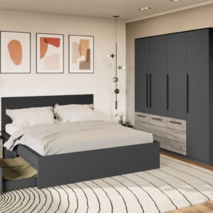 Set Mobila Dormitor Gri Noce C9