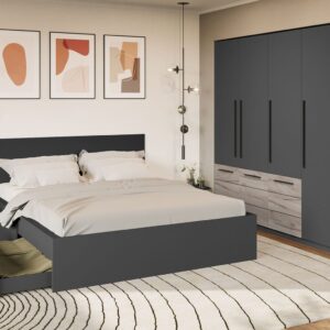 Set Mobila Dormitor Gri Noce C8