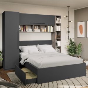 Set Mobila Dormitor Noce 2.33m cu pat incadrat