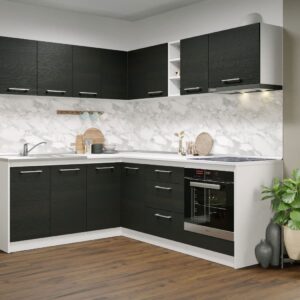 Set Mobila Bucatarie Colt Mina 180*220 Alb/Ferrara – C26