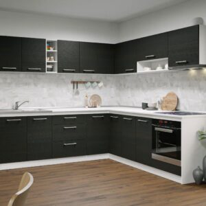 Set Mobila Bucatarie Colt Mina 240*240 Alb/Ferrara – C27