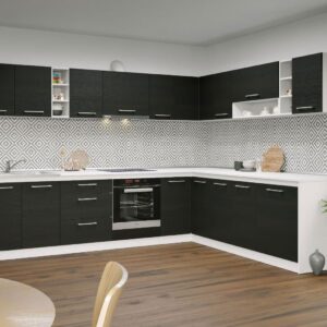 Set Mobila Bucatarie Colt Mina 300*240 Alb/Ferrara – C28