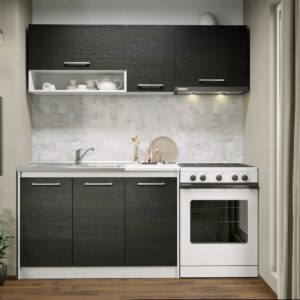 Set Mobila Bucatarie Mina 180 Alb/Ferrara C12