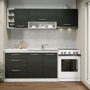 Set Mobila Bucatarie Mina 200 Alb/Ferrara C08