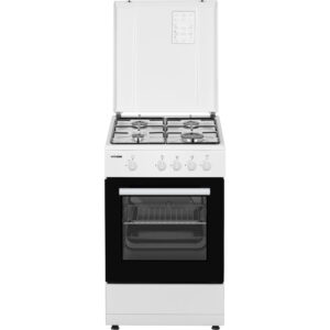 Aragaz pe Gaz Vision Chef VAG50EMA, 4 arzatoare, Siguranta plita si cuptor, Duze GPL incluse, Alb