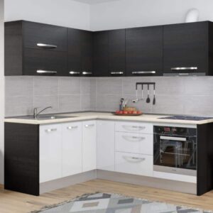 Bucatarie Italia 175*215 Alb Lucios/Ferrara – C41