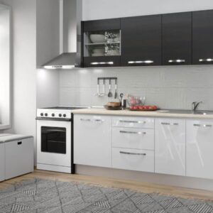 Bucatarie Italia 210 Alb Lucios/Ferrara – C23