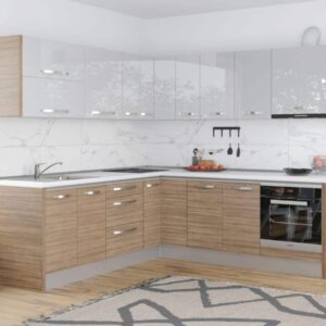 Bucatarie Italia 240*240 Urbano/Alb Lucios – C57